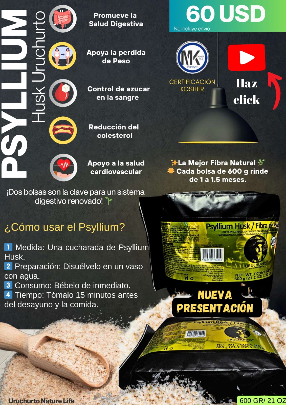PSYLLIUM HUSK URUCHURTO